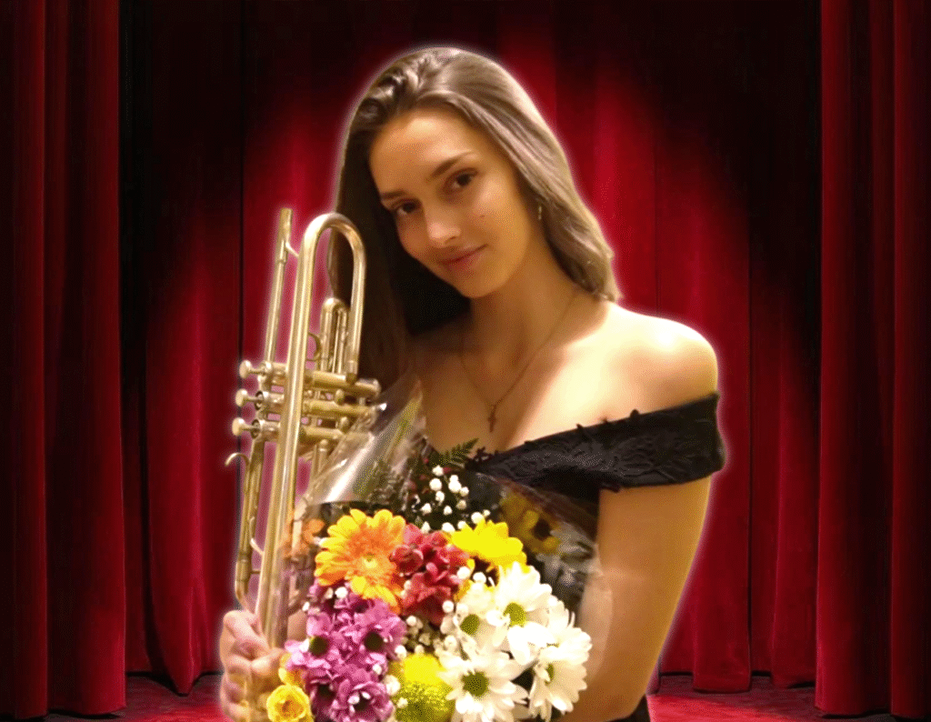 Foto mía con la trompeta