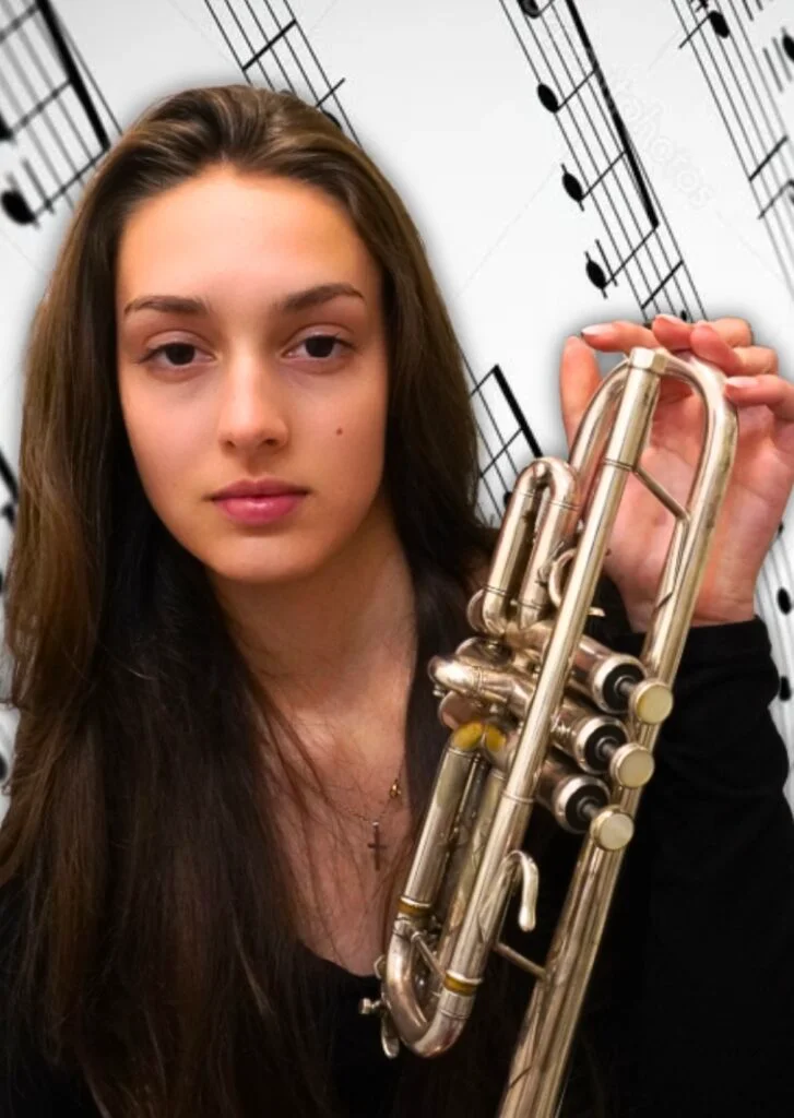 Foto mía con la trompeta